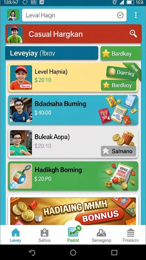 k234 - Tampilan awal permainan yang menarik dan intuitif.